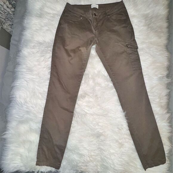 Motivi Women's Brown Straight Leg Cargo Jeans Size 10 Mid Rise - Picture 1 of 16